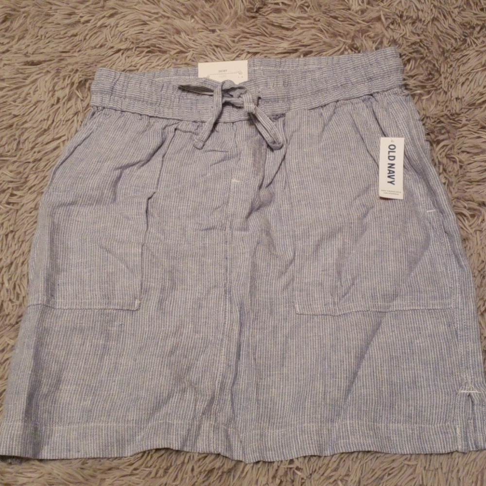 NWT Old Navy Striped Linen Skirt Size XS